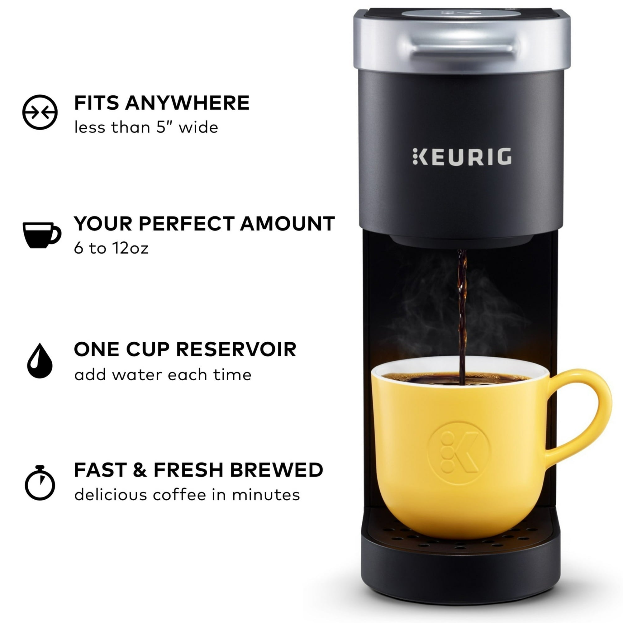 Keurig K-Mini Single Serve K-Cup Pod Coffee Maker, Black Keurig K-Mini Single Serve K-Cup Pod Coffee Maker, Black